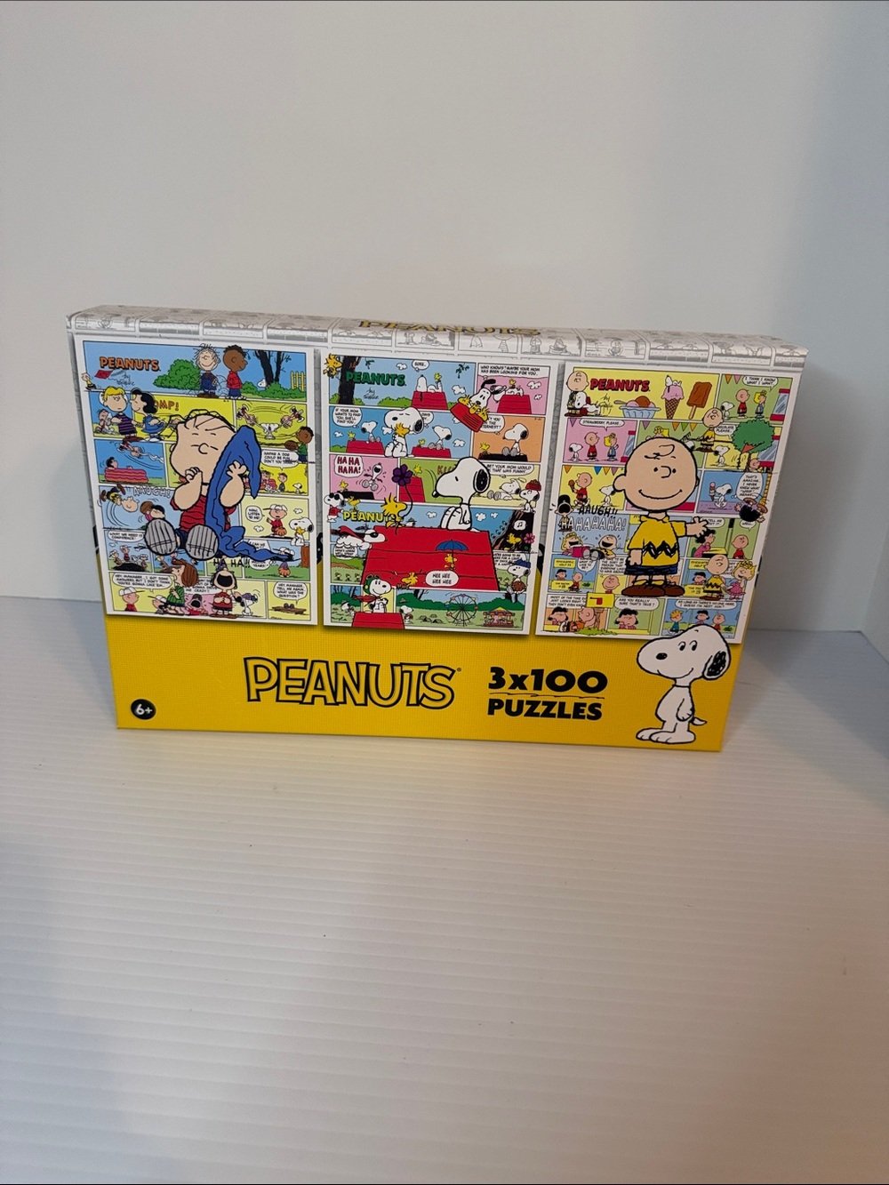 Peanuts 3 x 100 Pc Jigsaw Puzzles, Brand New-Sealed Box!